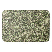 粗い緑がかったセピアのモザイク層とキラキラ バスマット (正面)