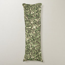 粗い緑がかったセピアのモザイク層とキラキラ ボディピロー