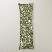 粗い緑がかったセピアのモザイク層とキラキラ ボディピロー (裏面 (縦))