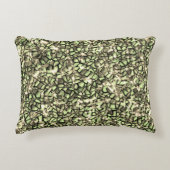 粗い緑がかったセピア色ときらめきのモザイク層  アクセントクッション (正面)