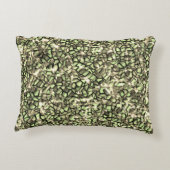 粗い緑がかったセピア色ときらめきのモザイク層  アクセントクッション (裏面)