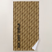 粗い繊維織り織目 ビーチタオル (正面)