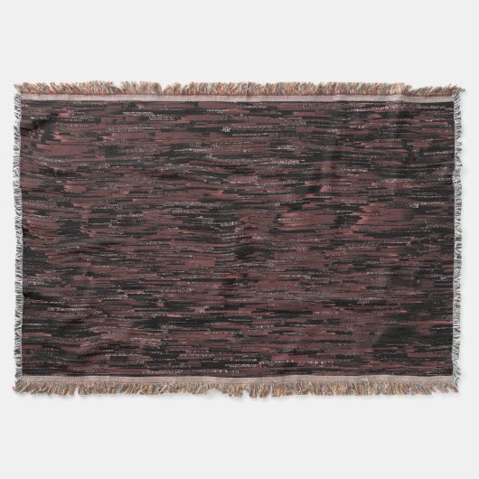 粗い背景を持つブルゴーニュのモザイクスタイル スローブランケット (正面)