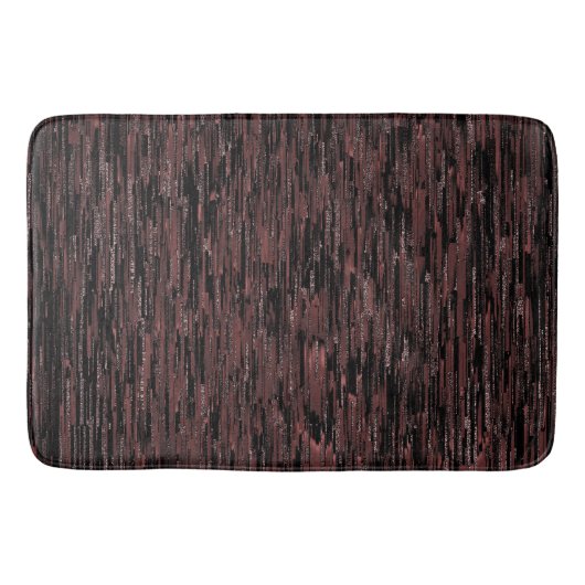 粗い背景を持つブルゴーニュのモザイクスタイル バスマット (正面)