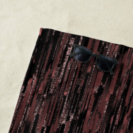 粗い背景を持つブルゴーニュのモザイクスタイル ビーチタオル