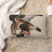 粗い脚の《鳥》ハヤブサバードオブアメリカオードボンプリント ランバークッション (ブランケット)