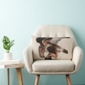 粗い脚の《鳥》ハヤブサバードオブアメリカオードボンプリント ランバークッション (椅子)