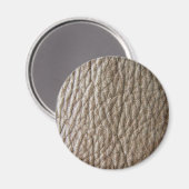 粗い茶色のフェイク革のテクスチャ、多くの折り目 マグネット (正面/裏面)