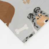 粗い衝突の前足と骨のフリースブランケット フリースブランケット (角)