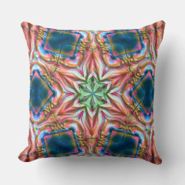 粗い質感のスター万華鏡のように千変万化するパターン、焼けたサーモン クッション