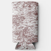 粗い質感の茶色と白の背景 スリム缶クーラー (正面)