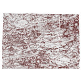 粗い質感の茶色と白の背景 ラージペーパーバッグ (裏面)