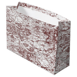 粗い質感の茶色と白の背景 ラージペーパーバッグ