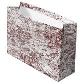 粗い質感の茶色と白の背景 ラージペーパーバッグ (正面アングル)