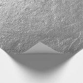 粗い質感の銀の石 ラッピングペーパー (角)