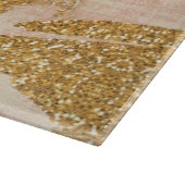 *~*粗かったピンクの金ゴールドのグリッターの動揺してな金 カッティングボード (角)