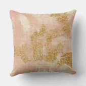 *~*粗かったピンクの金ゴールドのグリッターの動揺してな金 クッション (裏面)