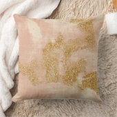 *~*粗かったピンクの金ゴールドのグリッターの動揺してな金 クッション (ブランケット)