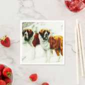 粗くて滑らかな聖バーナード絵画-'s スタンダードカクテルナプキン (インサイチュ)