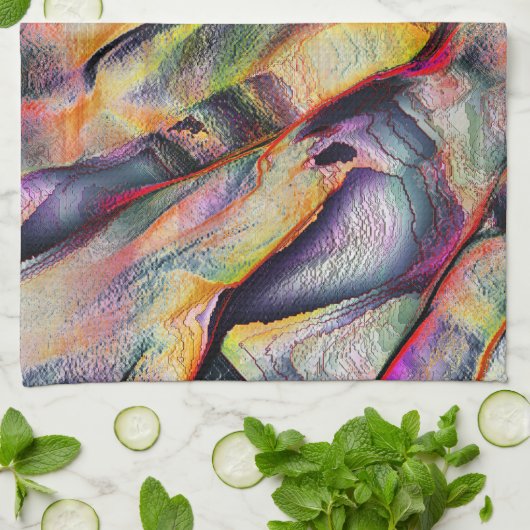 粗さと仮想水色で彫られる キッチンタオル (折り畳み)