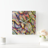 粗さと仮想水色で彫られる スクエア壁時計 (ホーム)