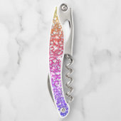 粗モザイクオレンジから赤と薄紫と輝き ソムリエナイフ (裏面)