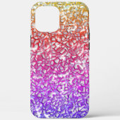 粗モザイクオレンジから赤と薄紫と輝き Case-Mate iPhoneケース (裏面)