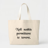 粗悪品がおろさないために注意しないで下さい ラージトートバッグ (正面)