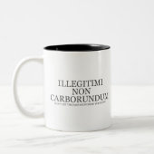 粗悪品が-暗闇ひかないために注意しないで下さい ツートーンマグカップ (左)