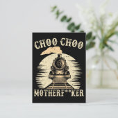 粗暴な鉄道引用文機関車の列車 ポストカード (スタンド正面)