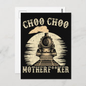 粗暴な鉄道引用文機関車の列車 ポストカード (正面/裏面)