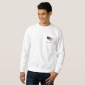 粗暴なGentleman©米国東部標準時刻。 1776年のCrewneckのスエットシャツ スウェットシャツ (正面フル)