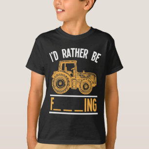 粗農業引用文皮肉トラクタ農家 Tシャツ