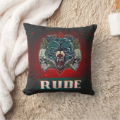 粗野でスカルとクマ クッション (ブランケット)