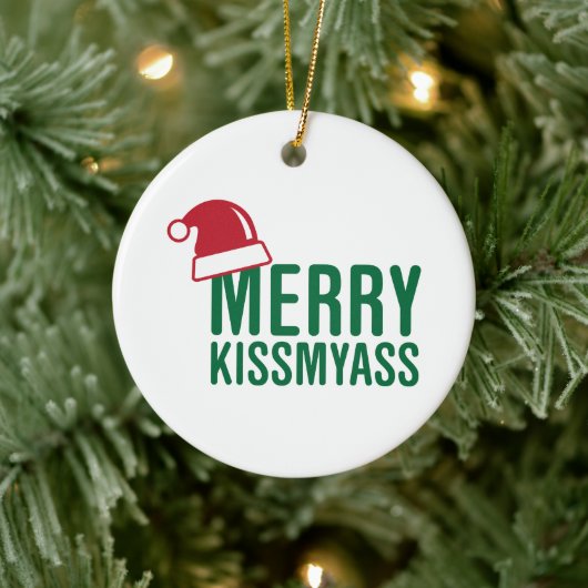 粗野なクリスマス セラミックオーナメント (ツリー)