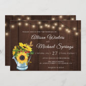 粗野なフローラ結婚式招待状 招待状 (正面/裏面)