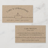 粗野なボートドールの内装船レンタル 名刺 (正面/裏面)