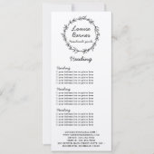 粗野なリース価格表またはサービスカード 招待状 (正面)