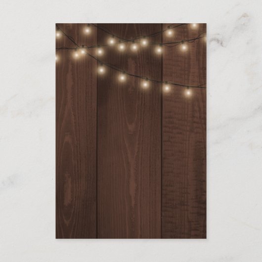 粗野な木のヒマワリの結婚詳細カード エンクロージャーカード (裏面)