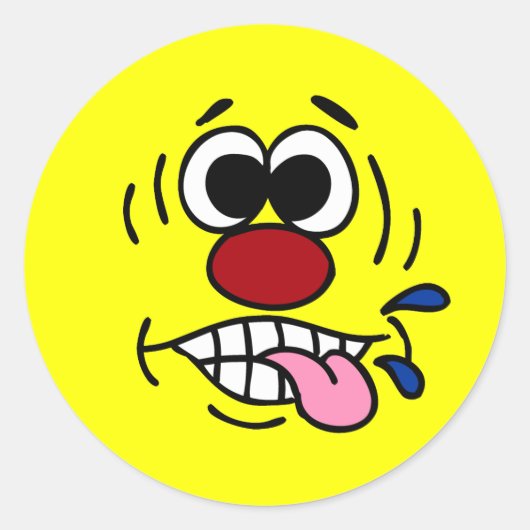 粗野な顔 ラウンドシール (正面)