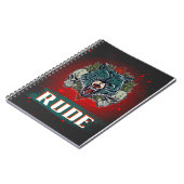 粗野な、スカルとクマ ノートブック (左側)