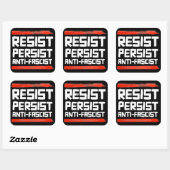 粘り強いアンチ・ファシストに抵抗する スクエアシール (シート)