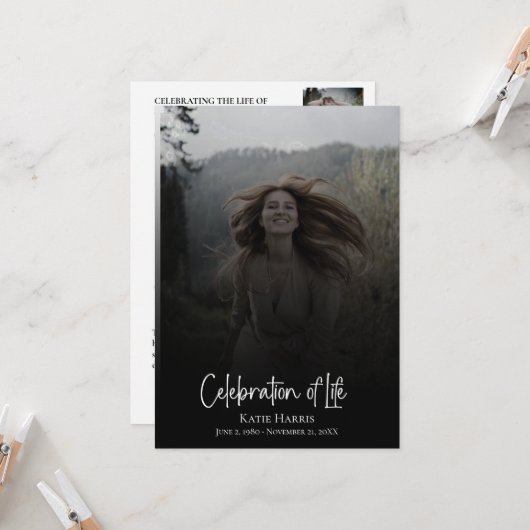 粘土お祝い生活葬祭計画 招待状 (正面/裏面インサイチュ)