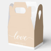 粘土と白のミニマ結婚リストのカスタムお願い箱 フェイバーボックス (オープン)