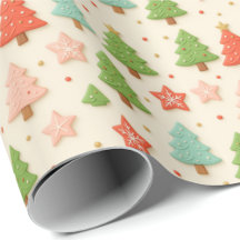 粘土のクリスマスギフト包装紙 偽のクッキー