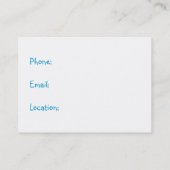 粘土のベビー: デイケア、育児、ビジネス 名刺 (裏面)