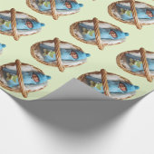 粘土のベビー、バスケット: 蝶、彫刻 ラッピングペーパー (角)