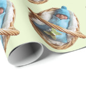 粘土のベビー、バスケット: 蝶、彫刻 ラッピングペーパー (ロールコーナー)