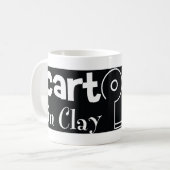 粘土のロゴの漫画 コーヒーマグカップ (正面左)