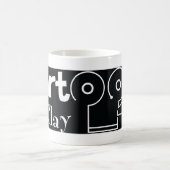 粘土のロゴの漫画 コーヒーマグカップ (中央)